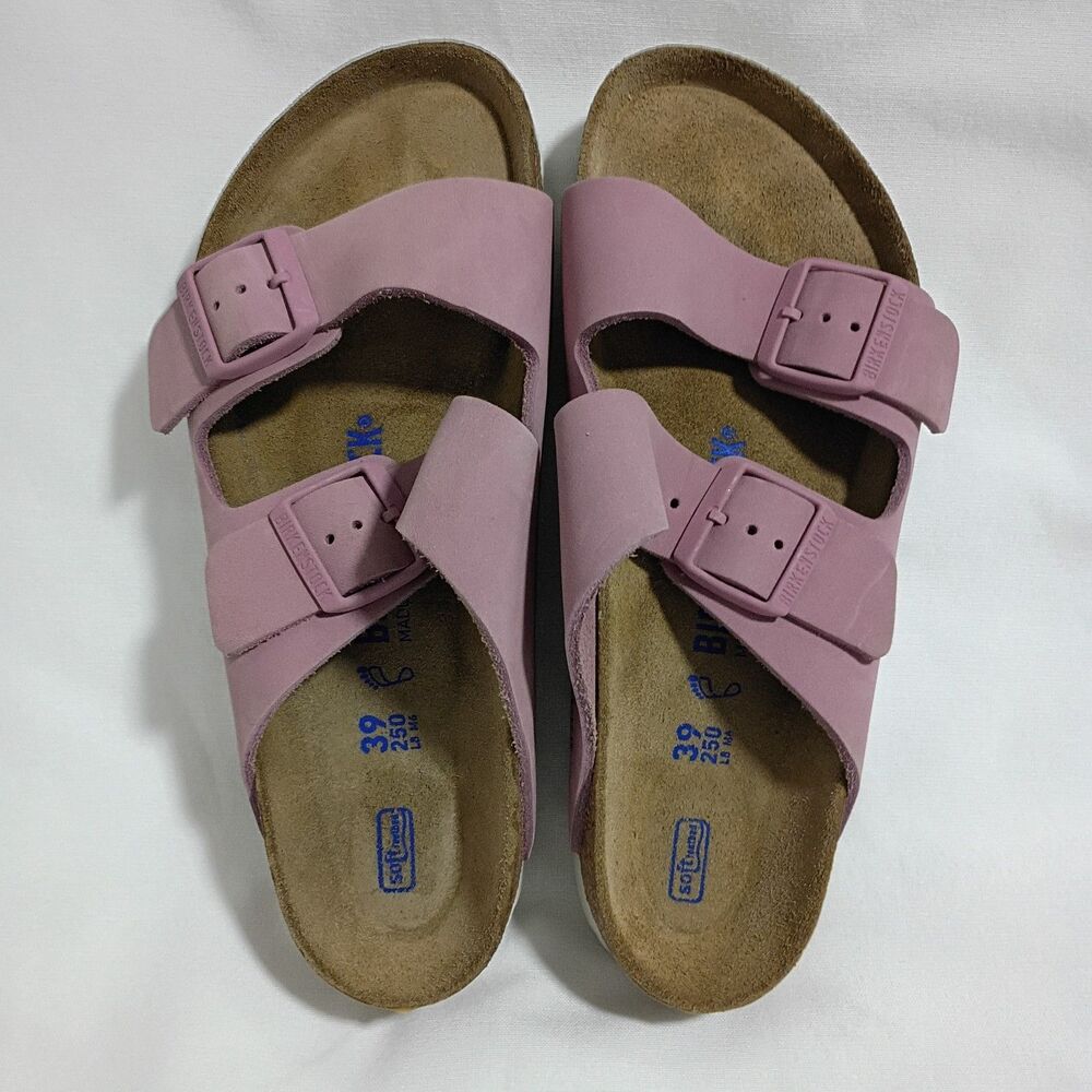 Birkenstock Unisex Arizona Soft FootBed Pink Nubuck Size EU 39/US W8-M6